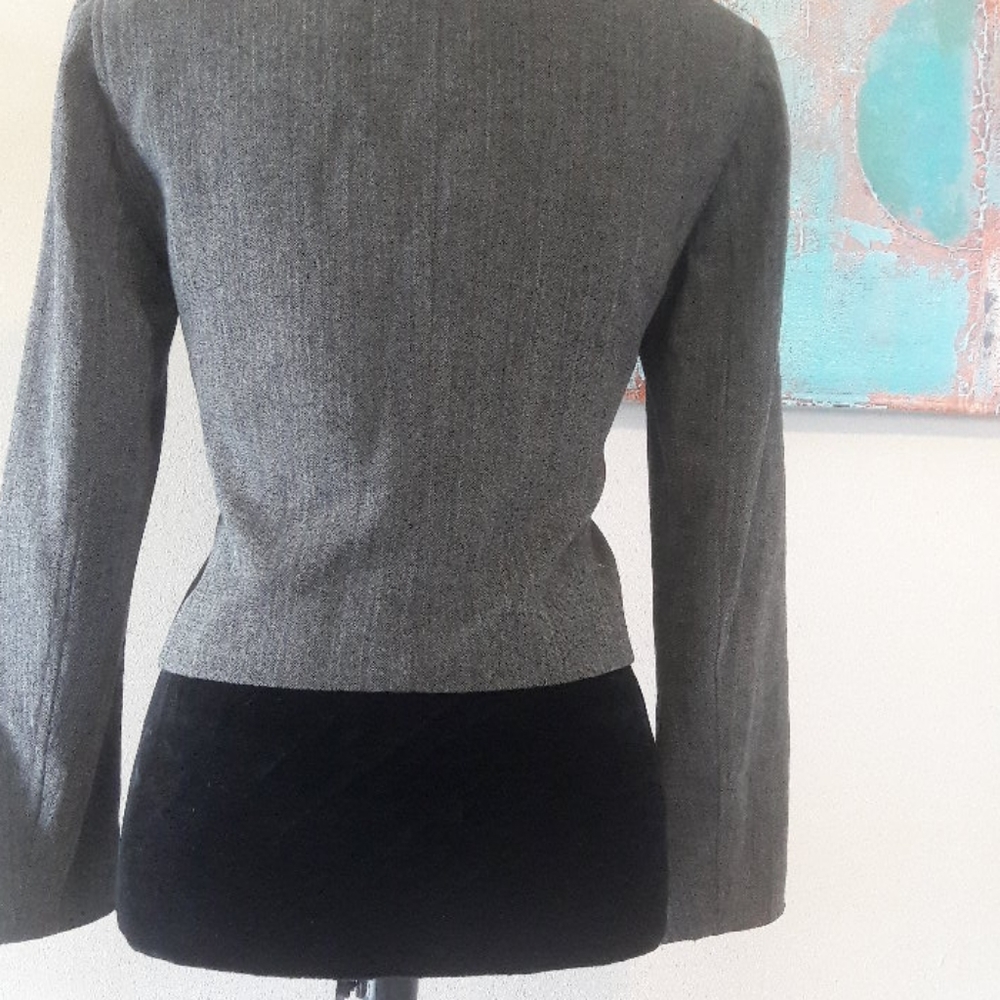 Lauren Ralph Lauren/ Grey/ Cropped Blazer - Picture 7 of 8